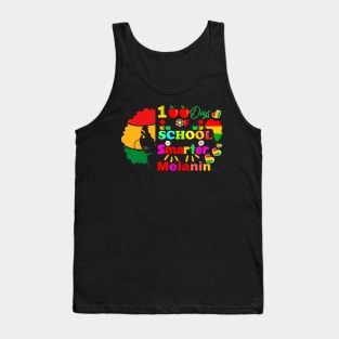 100Th Days Of School Smarter Melanin Juneteenth Afro Woman Tank Top